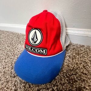 VOLCOM SnapBack Trucker Hat Red White & Blue OSFM Preowned
